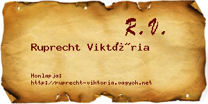 Ruprecht Viktória névjegykártya